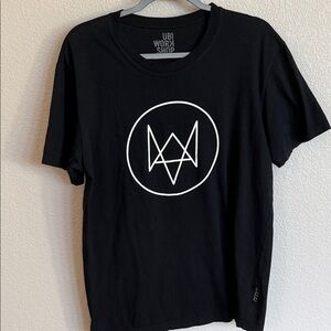 UBI WorkShop Black Short-Sleeve Graphic Watchdogs Tee Vintage Gamer Exclusive